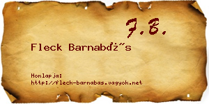 Fleck Barnabás névjegykártya