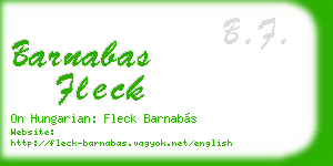 barnabas fleck business card